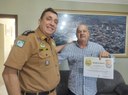 RUBÃO RECEBE CERTIFICADO DE AGRADECIMENTO DA 7ª CIPM